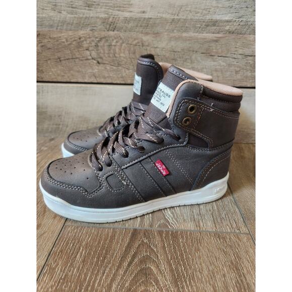 Levi's Other - LEVI'S BOYS Brown BB HI Perf UL High-Top Lace-Up Sneakers SZ 2.5 NEW
